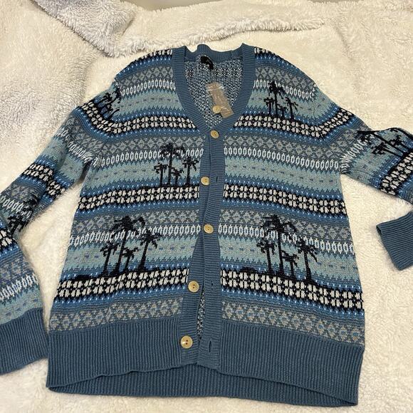NWT J Crew Women’s Open Front Knit Crochet Cardigan 50% Linen 50% Cotton Size M - Picture 2 of 7